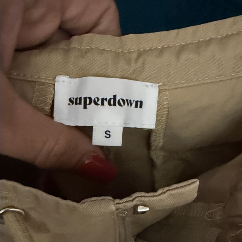 SuperdownX Maggie McDonald BECK CARGO PANTS IN TAN - Picture 8 of 13